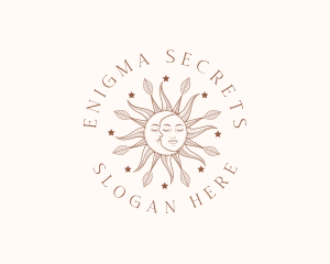 Magic Sun Moon Face logo design