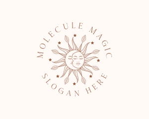 Magic Sun Moon Face logo design