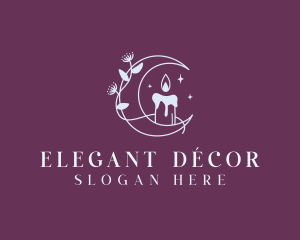 Crescent Candle Decor logo design