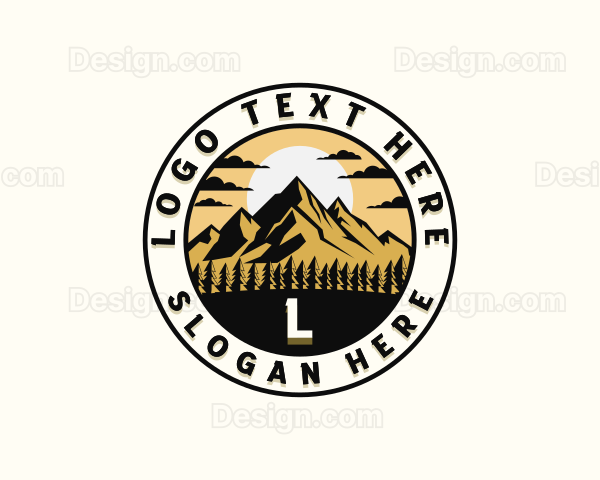 Mountain Climbing Exploration Logo