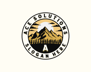 Mountain Climbing Exploration Logo