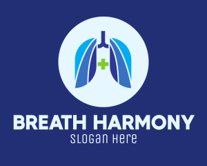 Blue Breathing Lungs logo