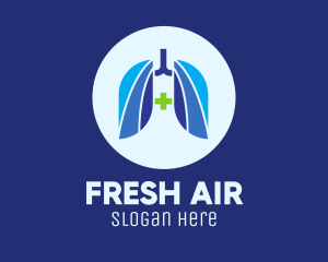 Blue Breathing Lungs logo