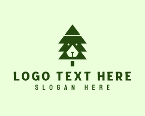 Green Pine Tree Bear logo