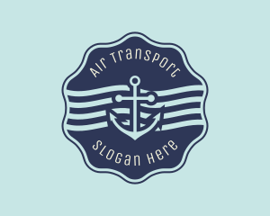 Anchor Maritime Courier Badge logo design