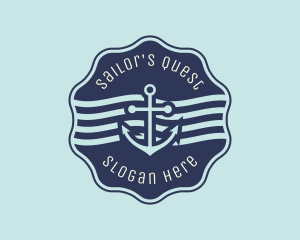 Anchor Maritime Courier Badge logo design