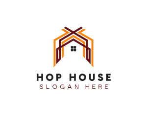 Orange Brown Housing logo design