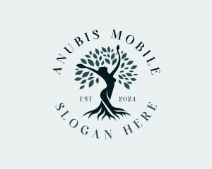 Environmental Woman Tree logo design