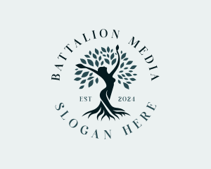 Environmental Woman Tree logo design