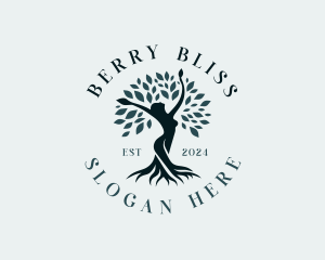 Environmental Woman Tree logo design