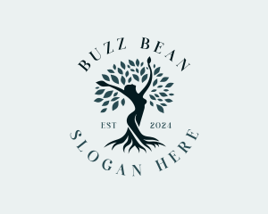 Environmental Woman Tree logo design