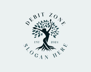 Environmental Woman Tree logo design