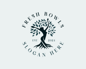 Environmental Woman Tree logo design