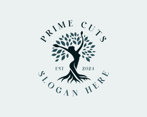 Environmental Woman Tree logo design