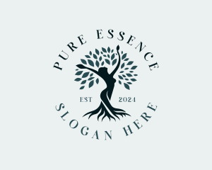 Environmental Woman Tree logo design