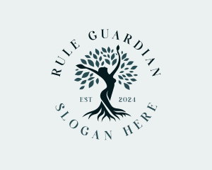 Environmental Woman Tree logo design