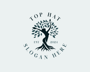 Environmental Woman Tree logo design