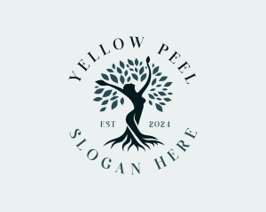 Environmental Woman Tree logo design