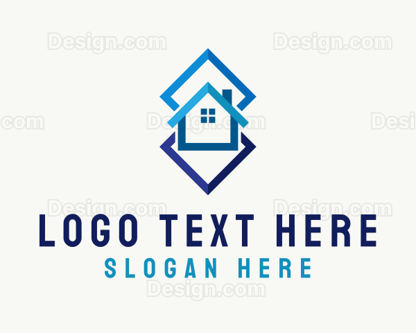 Real Estate Geometric House Logo