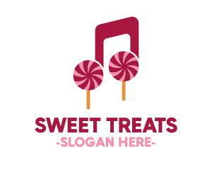 Lollipop Musical Note logo design