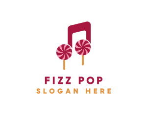 Lollipop Musical Note logo design