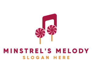 Lollipop Musical Note logo design