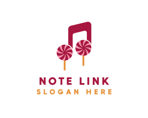 Lollipop Musical Note logo design