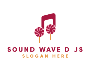 Lollipop Musical Note logo design