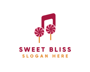 Lollipop Musical Note logo design