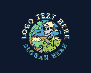 Summer Beach Skeleton  logo