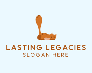 Playful Cat Letter L logo design