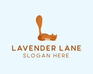 Playful Cat Letter L logo design