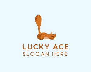 Playful Cat Letter L logo design