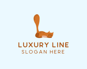 Playful Cat Letter L logo design