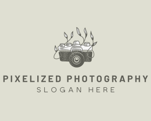 Camera Floral Photo Studio logo design