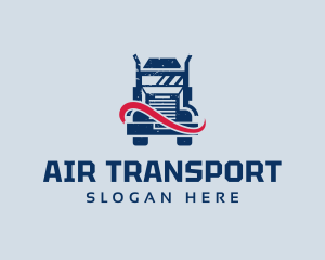 Courier Truck Logistics logo design