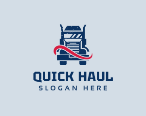 Courier Truck Logistics logo design