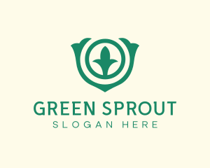 Natural Plant Sprout logo design