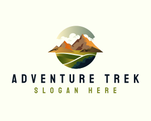 Mountain Trekking Adventure logo design