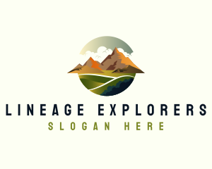 Mountain Trekking Adventure logo design