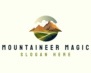 Mountain Trekking Adventure logo design