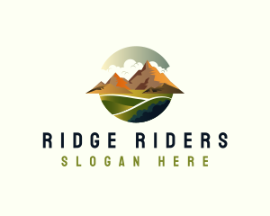 Mountain Trekking Adventure logo design