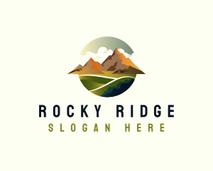 Mountain Trekking Adventure logo design