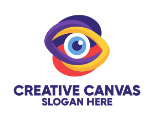 Artistic Colorful Eye logo