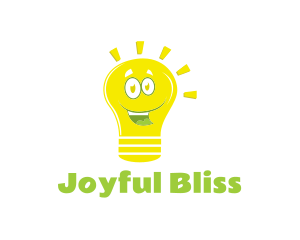 Happy Light Bulb logo design