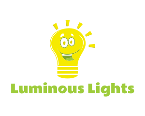 Happy Light Bulb logo design