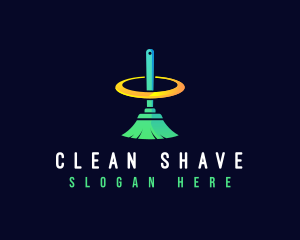 Cleaning Broom Housekeeping logo design