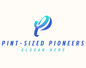 Consulting Swoosh Technology Letter P logo design