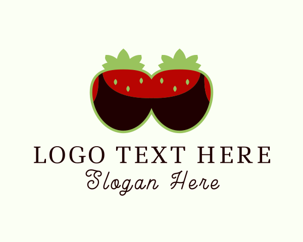 Strawberry logo example 3