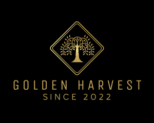 Golden Tree Forest logo design